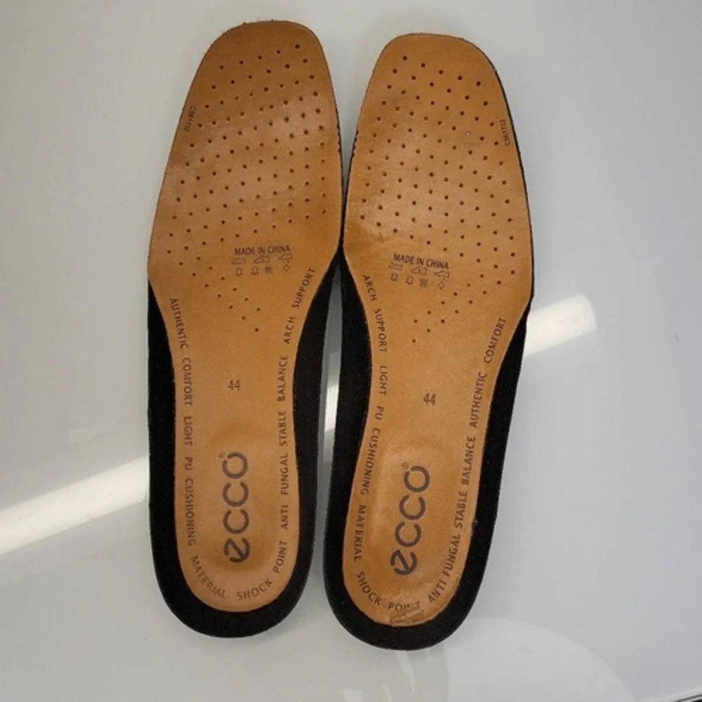 ECCO Men Derby Lace Up Dress Shoes EU 44 US 10 Brown Helsinki Leather Square Toe